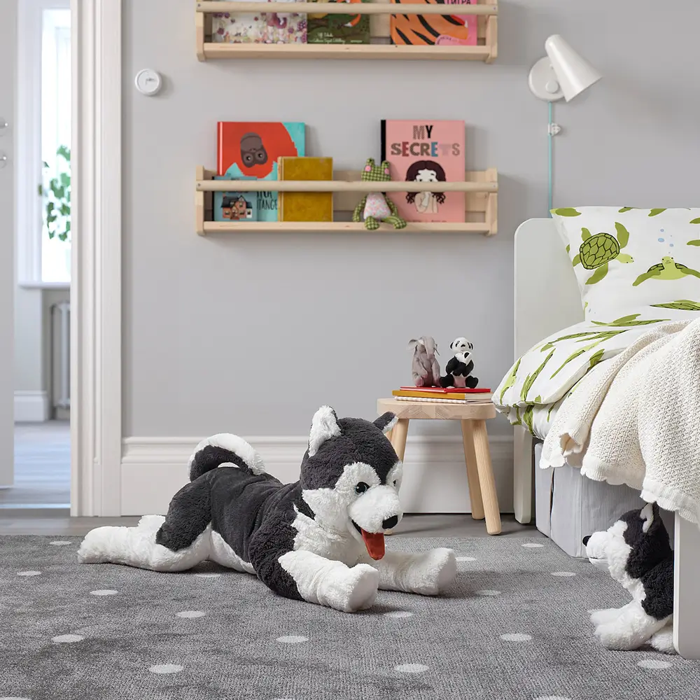 Plush Dog Husky, Soft Toy, 70 Cm, Black White, Husky - Teddyway