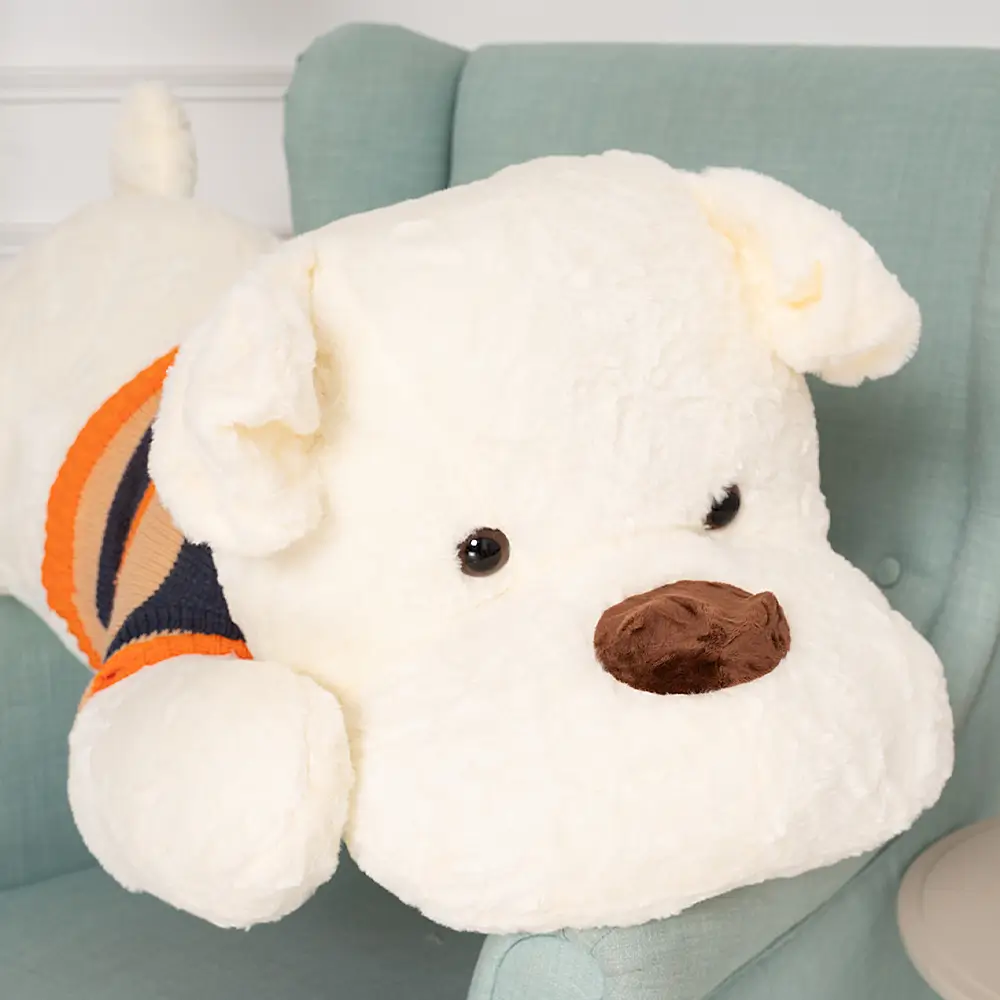 Plush Dog, Soft Toy, 70 Cm, White, Dami - Teddyway