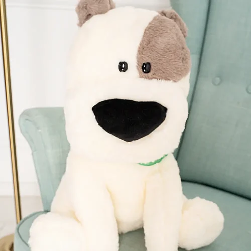 Plush Dog, Soft Toy, 20 Cm, White, Feri - Teddyway