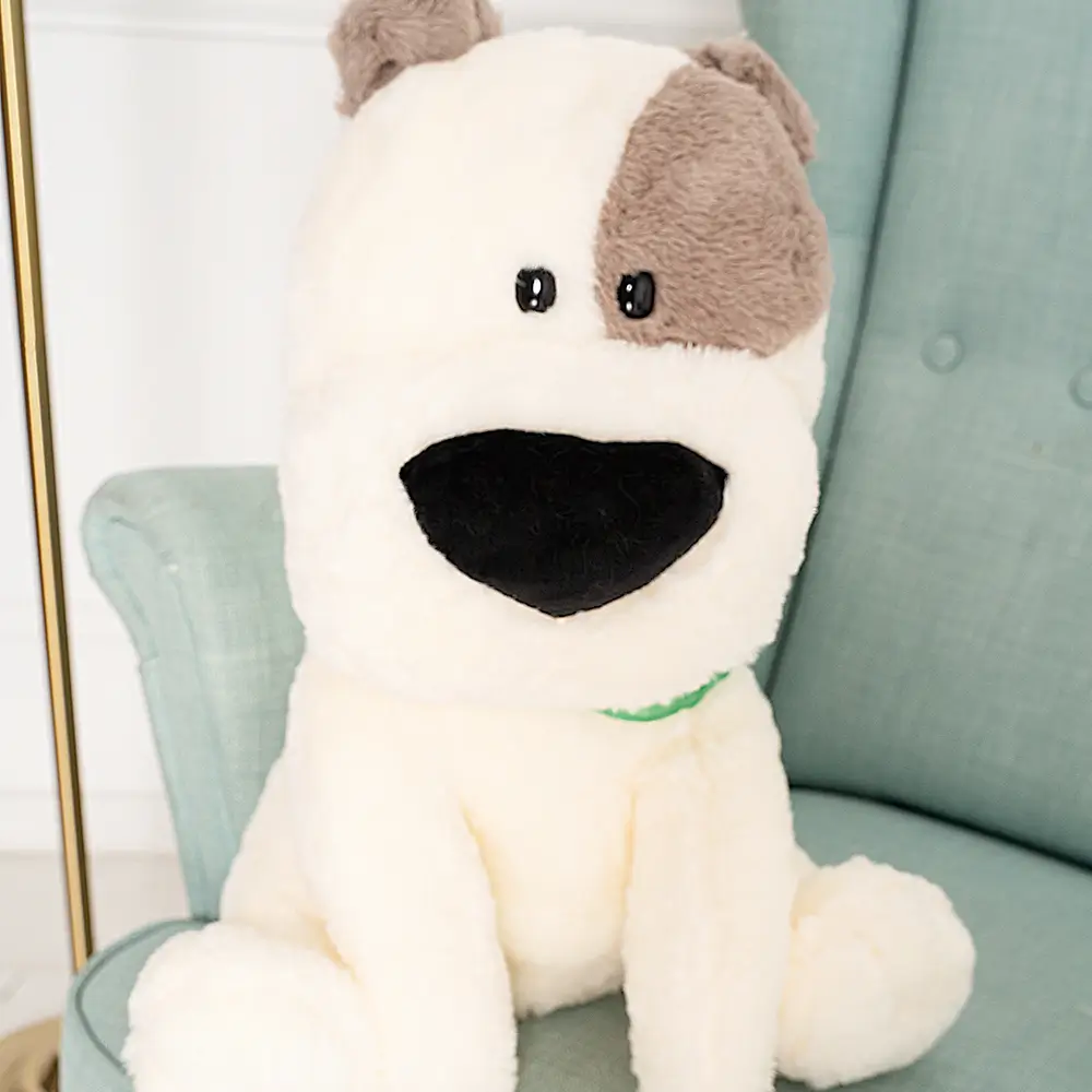 Plush Dog, Soft Toy, 20 Cm, White, Feri - Teddyway