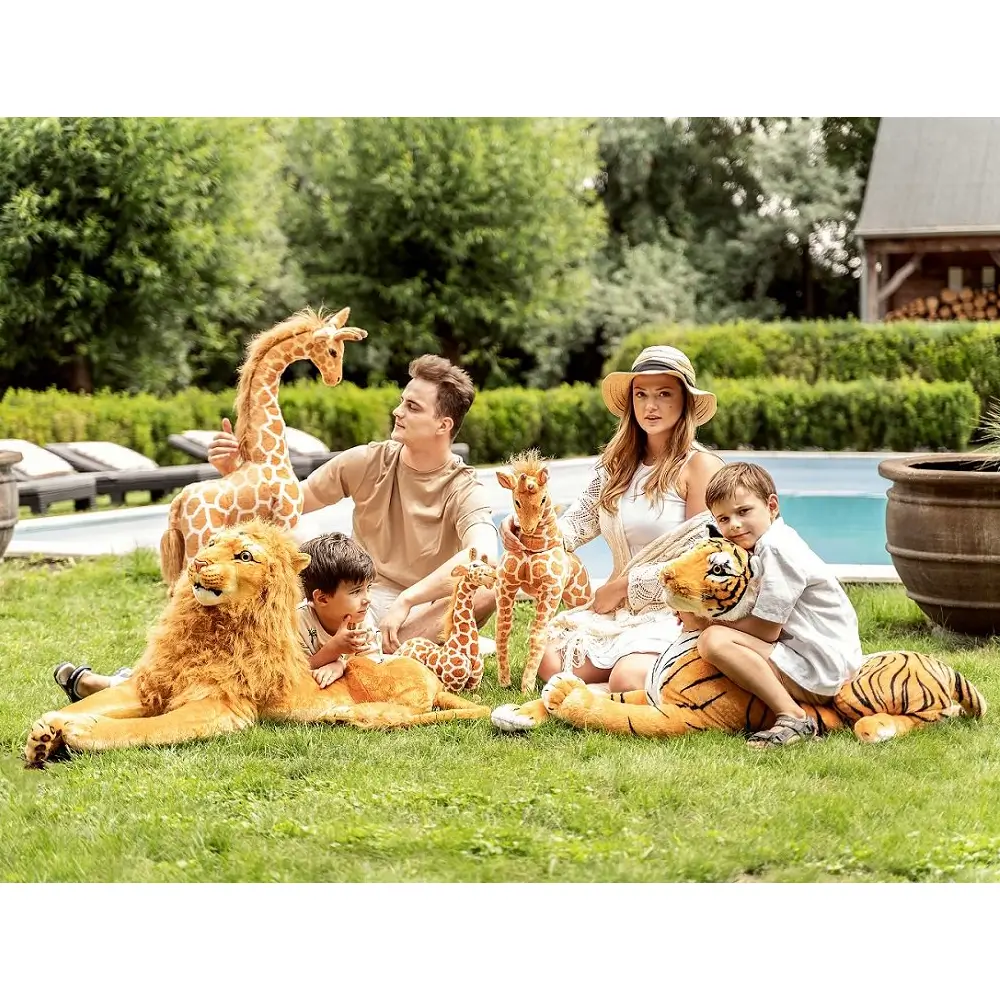 Big Plush Lion, Soft Toy, 130 Cm, 51 Inches, 4.3 Feet, Yellow, Levo - Teddyway