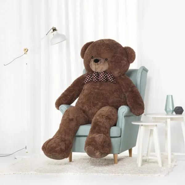 Liels Plīša Lācītis Lācis, Mīksta Rotaļlieta, 100 Cm, Tumši Brūns, Nomo - Teddyway