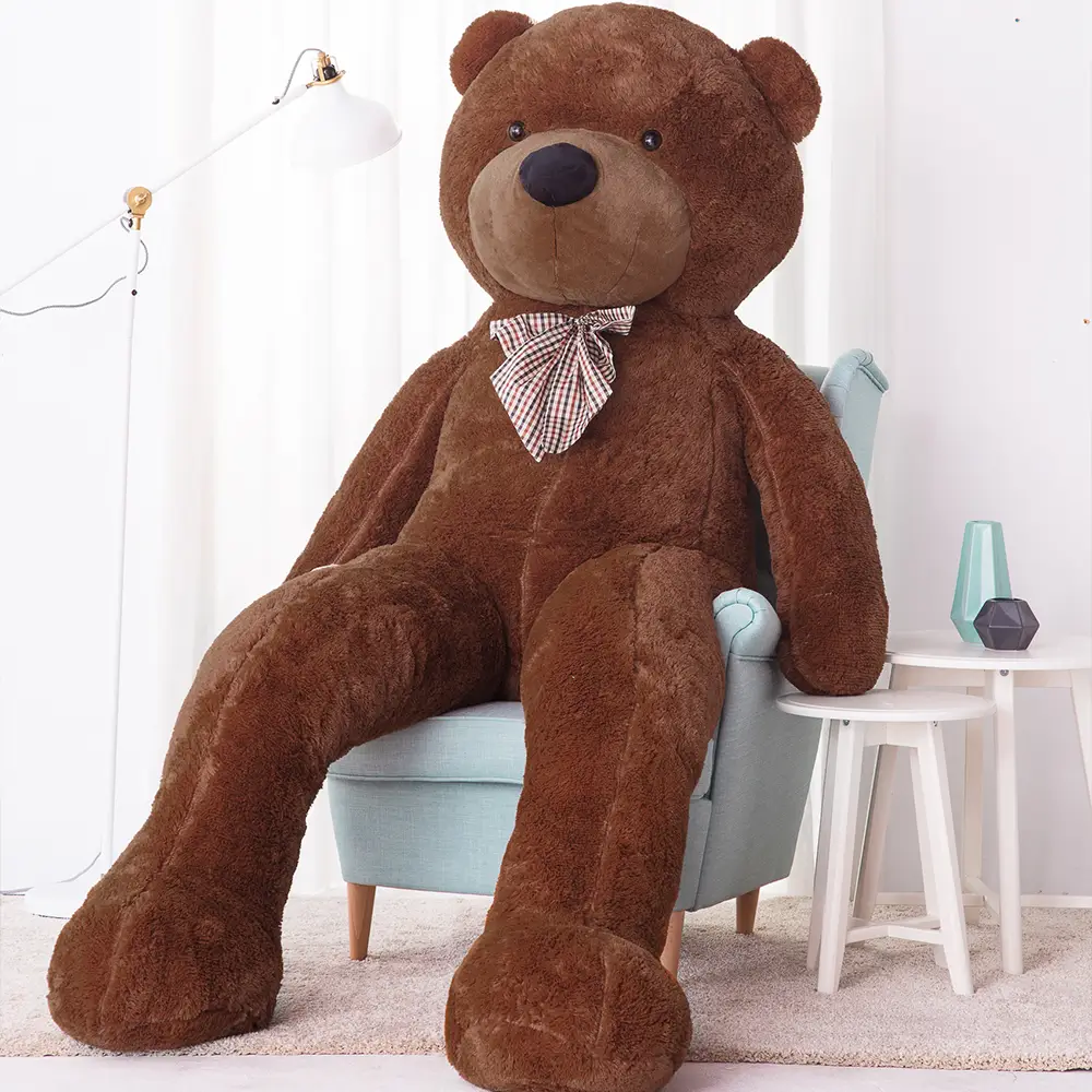 Big Plush Teddy Bear, Soft Toy, 100 Cm, 39 Inches, 3.3 Feet, Light Brown, Popo - 260 cm, Dark brown - Teddyway