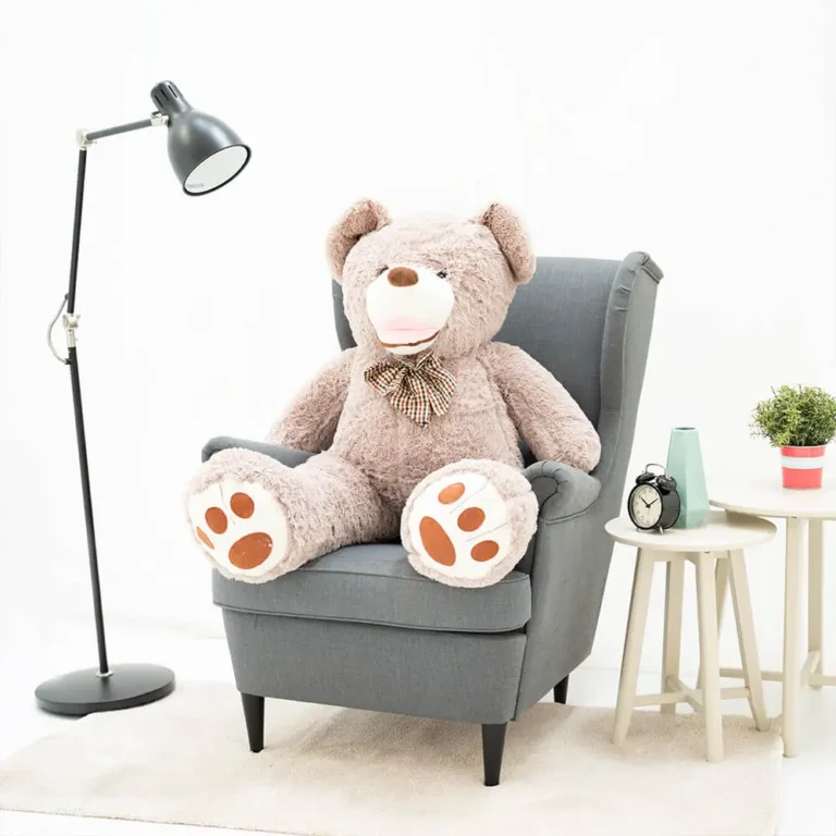 Big Plush Teddy Bear, Soft Toy, 100 Cm, 39 Inches, 3.3 Feet, Light Brown, Bobo - 130 cm, Grey - Teddyway