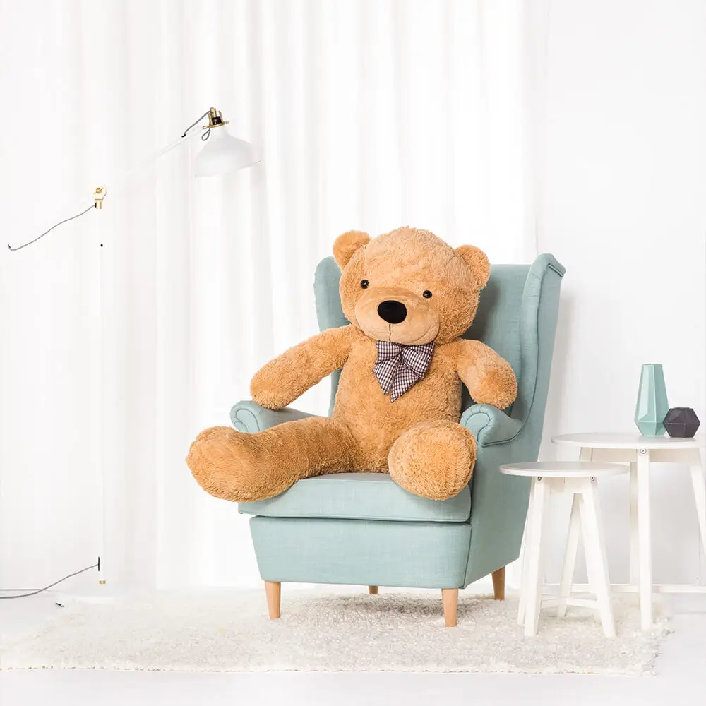 Liels Plīša Lācītis Lācis, Mīksta Rotaļlieta, 100 Cm, Gaiši Brūns, Popo - 130 cm, Light brown - Teddyway