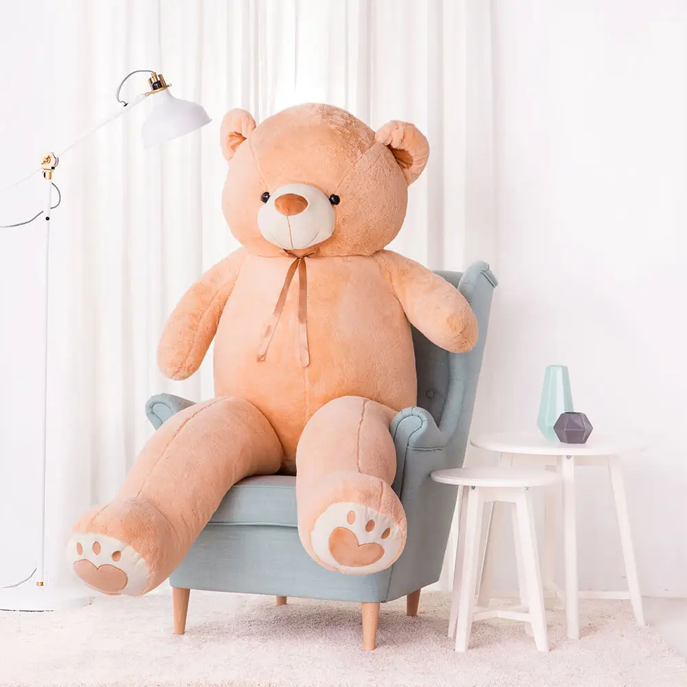 Liels Plīša Lācītis Lācis, Mīksta Rotaļlieta, 100 Cm, Gaiši Brūns, Toto - Teddyway