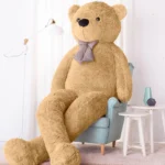 Liels Plīša Lācītis Lācis, Mīksta Rotaļlieta, 100 Cm, Gaiši Brūns, Popo - 300 cm, Light brown - Teddyway