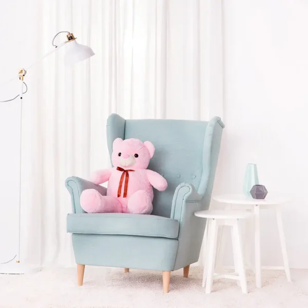 Liels Plīša Lācītis Lācis, Mīksta Rotaļlieta, 100 Cm, Gaiši Brūns, Toto - 100 cm, Pink - Teddyway