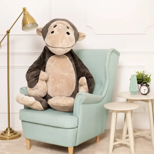 Plīša Pērtiķis, Mīkstā Rotaļlieta, 90 Cm, Tumši Brūns, Moto - Teddyway