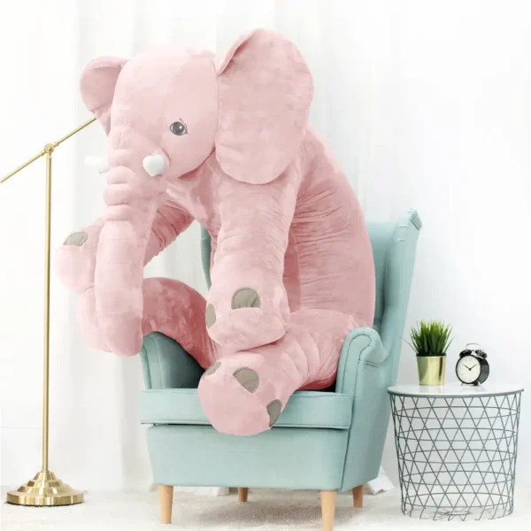 Plīša Zilonis, Mīkstā Rotaļlieta, 70 Cm, Pelēks, Hogo - 70 cm, Pink - Teddyway