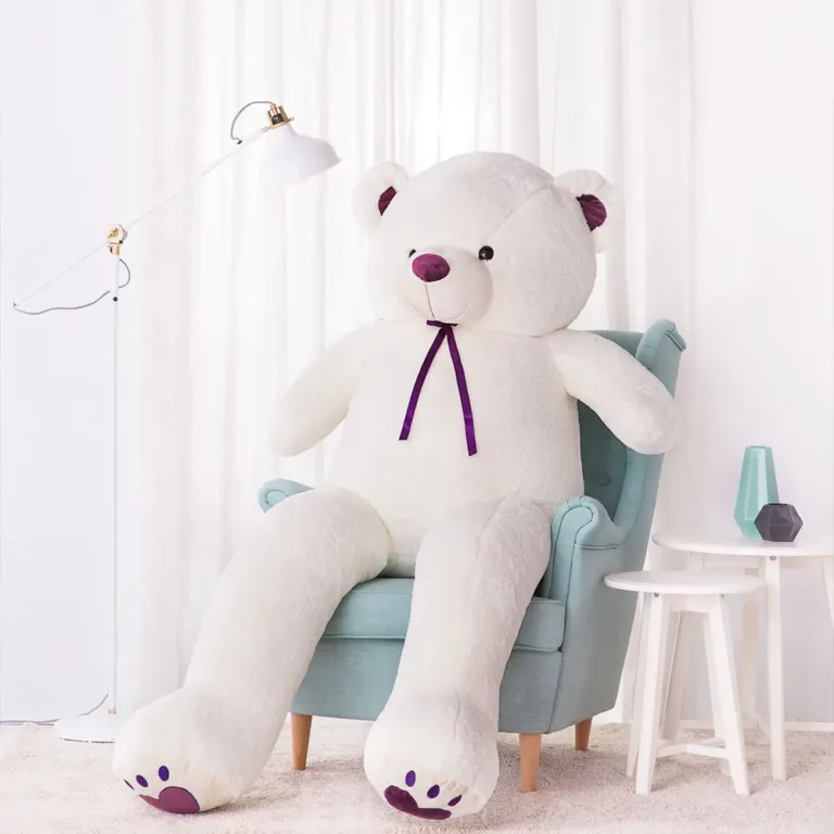 Liels Plīša Lācītis Lācis, Mīksta Rotaļlieta, 100 Cm, Gaiši Brūns, Toto - 100 cm, White - Teddyway