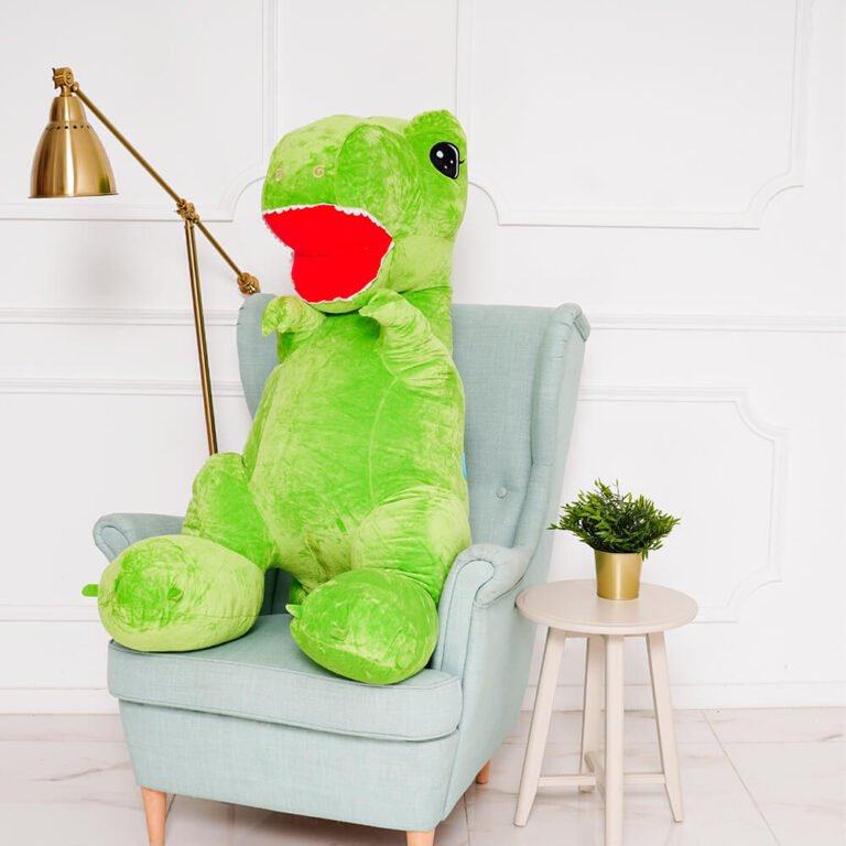 Liels Plīša Dinozaurs, Mīkstā Rotaļlieta, 160 Cm, Zaļais, Gogo - Teddyway