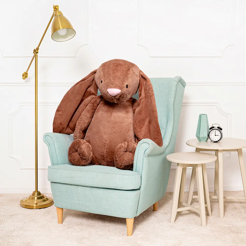 Liels Plīša Zaķis, Mīkstā Rotaļlieta, 100 Cm, Brūns, Bani - Teddyway