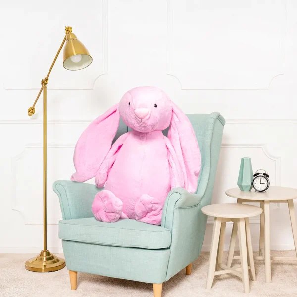 Liels Plīša Zaķis, Mīkstā Rotaļlieta, 100 Cm, Tumši Rozā, Bani - Teddyway