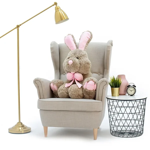 Liels Plīša Zaķis, Mīkstā Rotaļlieta, 90 Cm, Pelēks, Vuni - Teddyway
