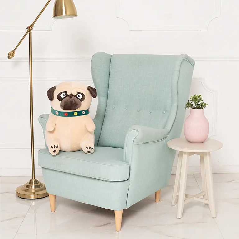 Plīša Suns Mopsis, Mīkstā Rotaļlieta, 40 Cm, Gaiši Brūns, Mopi - Teddyway