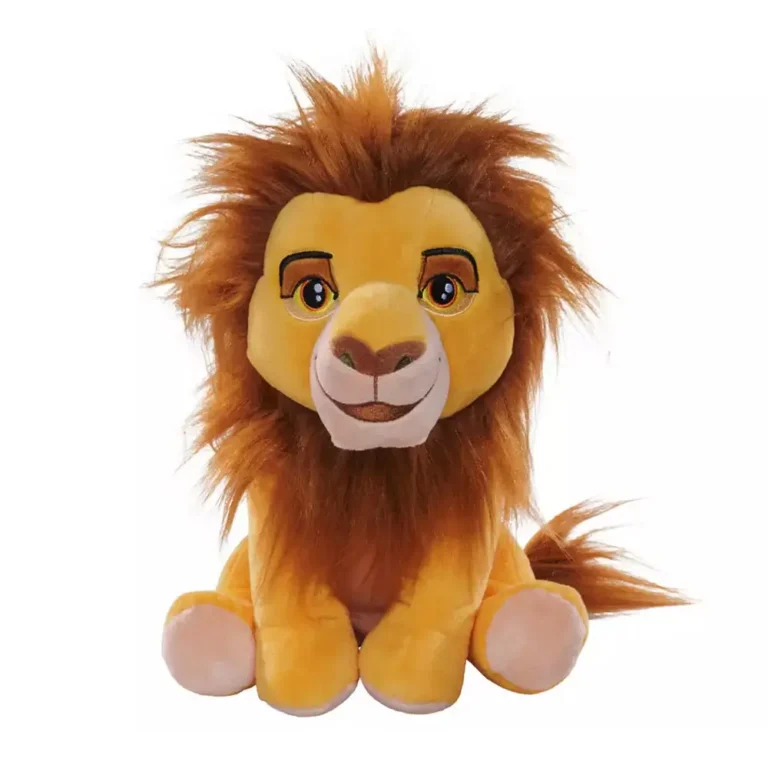 Plīša Disney Lion King Mufasa Lauvu Karalis, Mīksta Rotaļlieta, 25 Cm, Dzeltens - Teddyway